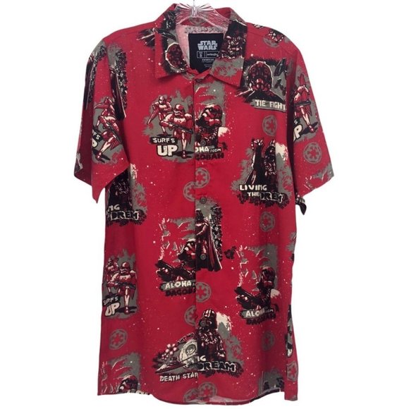 Star Wars x We Love Fine Button Up Aloha Hawaiian Shirt NWT Size S - Picture 10 of 10